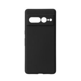 eSTUFF Funda de silicona Madrid para Google Pixel 7 Pro - Protección trasera y lateral, tacto sedoso, forro de microfibra, Negra