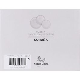 Vajilla de porcelana Corunya 12 piezas color marfil - Santa Clara