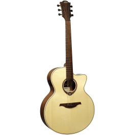 LAG Guitarra Acústica Jumbo Cutaway Tramontane 177 A/E Abeto Engelmann, Khaya - Natural Satinado