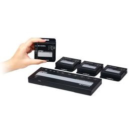 Aten VS1824KIT-AT-G Splitter HDMI 4 Puertos 4K con Salida Local HDMI, Receptores IR y POC, Negro, Metal