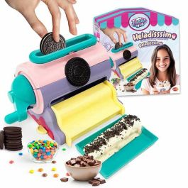 Juego heladississimo personaliza helados. incluye tarrina, cuchara y libro de recetas