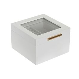 DKD Home Decor Joyero Tradicional Blanco 16 x 10 x 15 cm