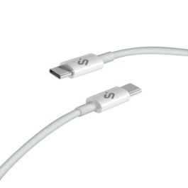 Subblim Cable USB-C a USB-C Cable Plus 100W Carga Rápida y Transferencia 480Mbps 2m Blanco