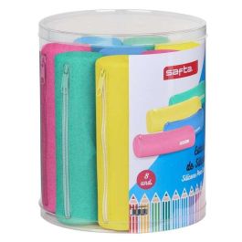 Safta Portatodo / Monedero Escolar Redondo de Silicona con Glitter, con Cremallera, Set de 8 Unidades Surtidas, 195x230 mm Precio: 33.88999944. SKU: S4300105