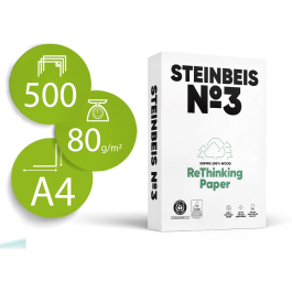 Steinbeis Papel Reciclado Nº3 DIN A4 Blanco 80 Gramos Paquete de 500 Hojas Precio: 7.58999967. SKU: B177LVRPGY