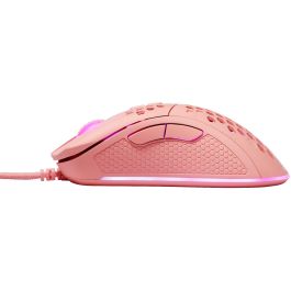 Deltaco Gaming GAM-108-P Ratón USB, LED RGB, Rosa