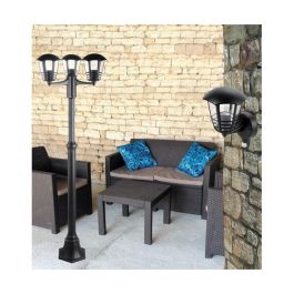 RABALUX RAB-8618 Aplique Exterior Marseille Clásico, E27 IP44, Metal Negro 23cm Alto, Plástico Transparente, 60W Max, Anti-UV