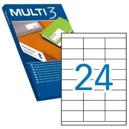 Multi-3 Etiquetas Adhesivas 70x35 mm para Inkjet y Láser, Bordes Rectos, 2400 Hojas (24x100) Precio: 6.95000042. SKU: S8413431