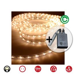 Edm Kit Flexiled Multifunción Blanco Cálido 12m, 8 Funciones, IP44