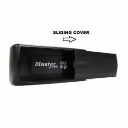 Master Lock Mini Caja Magnética para Ocultar Llave de Coche Discretamente, Plástico Sólido, Antióxido, Cubierta Deslizante, Negra