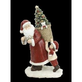 DKD Home Decor Figura Navidad Fantasía Santa Claus Resina 9x19x12 cm (2 Unidades) Surtido Aleatorio