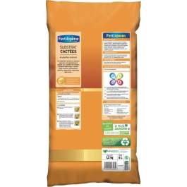 Fertiligene Abono para Cactus 6L - Sustrato para Cactus y Suculentas con Fertilizante y Puzolana, Fabricado en Francia