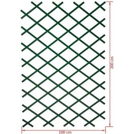 Nature Malla Enrejado Elástica Plástico Extensible Verde 100x200cm para Plantas Trepadoras y Decoración con Fijación