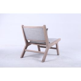 DKD Home Decor Butaca Moderno Gris Claro Natural 83 x 71.5 x 57 cm (2 Unidades) Poliester