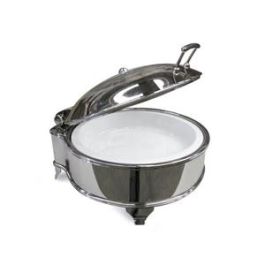 CHAFFING DISH Chaffing Dish Redondo con Tapa de Cristal, Acero Inoxidable, 42.5 cm de Diámetro, para Buffet y Exposición, Incluye Cubeta Precio: 380.78999959. SKU: B14YRXXHRP