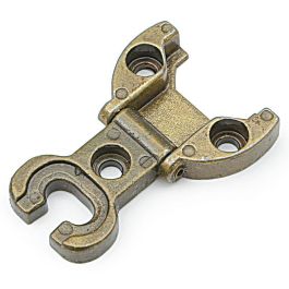 Herrajes Fab.Nacional Logos Bisagra de Estilo Decorativa Acabado Oro Viejo Zamak 45x32mm para Armarios Pequeños España