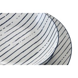 Vajilla Mediterraneo DKD Home Decor Azul 19 x 2 x 19 cm Set de 18 Vajilla Mediterraneo DKD Home Decor Azul 19 x 2 x 19 cm Set de 18