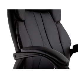 Q-connect Silla de Dirección Profesional, Respaldo Alto, Similpiel, Negro, Base Metálica, Ruedas Premium, Altura Max 1260 mm