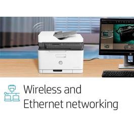 HP 4ZB97A Impresora Multifunción Color Láser MFP 179FNW 4 en 1 WiFi Ethernet USB Fax ADF 40 Hojas Blanca Oficina