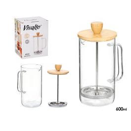 Vivalto Tetera Embolo Borosilicato Tapa Bambú 600ml 13.5x19x9cm (Set de 8) Precio: 42.78999956. SKU: B1D5N9HT6T