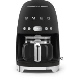 Smeg DCF02BLMEU Cafetera de Goteo Eléctrica Estilo Retro Años 50 para Preparar Café Filtrado, Color Negro Mate Precio: 172.49999943. SKU: B1F37SSELY