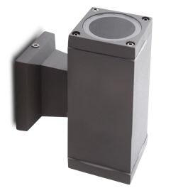 Aria Aplique de Pared Exterior IP65 sin Lámpara E27 Ø65Mm Gris HO-WLIP65-E27-65-106