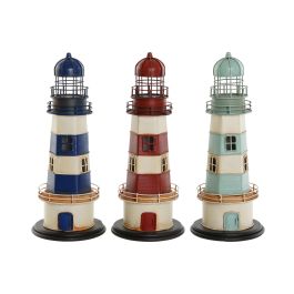 Faro Atlantico DKD Home Decor Azul Marino Rojo 13 x 32 x 13 cm (3 Unidades) Precio: 48.50000045. SKU: B12QSR5NDZ
