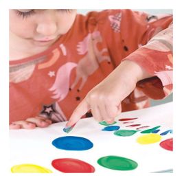 Milán Conjunto 6 Tarros Pintura Dedos 25ml Colores Surtidos Ideal Manualidades Infantiles