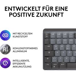 Logitech 920-010771 MX Mechanical Mini Teclado Inalámbrico Bluetooth QWERTZ Alemán Bajo Perfil Táctil Retroiluminado Grafito