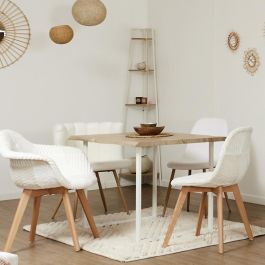 Home Deco Factory Estantería Esquina 5 Baldas Blanca Essentiel - Metal y Madera 34x34x180 cm