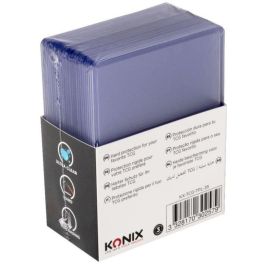 Konix 3328170302579 - Fundas Duras Transparentes para Cartas, 25 Bolsillos - Compatible con Magic The Gathering y Pokémon