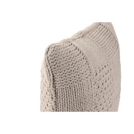 DKD Home Decor Cojín Urban Beige de Punto 45x45 cm Poliéster con Cremallera (2 Unidades)