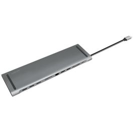 LogiLink UA0373 USB-C 11-in-1 PD 100W Docking Station Plata