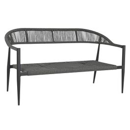 Sofa Terraza Y Jardin DKD Home Decor Negro Gris Oscuro 55 x 76 x 131 cm Sofa Terraza Y Jardin DKD Home Decor Negro Gris Oscuro 55 x 76 x 131 cm