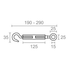 Edm Tensor Gancho-Anilla DIN-1480 TNS01 Acero Galvanizado M10