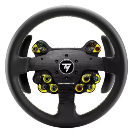 Thrustmaster Evo Racing 32R Leather Negro/Amarillo - Volante Gaming para PC, PS4, PS5, Xbox, Xbox One - Ref. 4060318