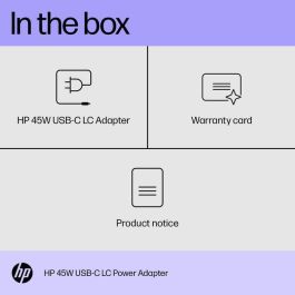 HP LC 45W USB-C Adaptador de Corriente para Chromebooks HP - Cargador para Cargar y Alimentar desde Puerto USB-C