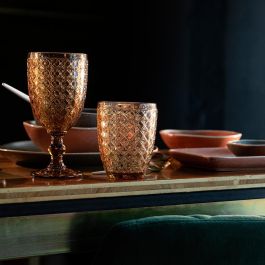 Bidasoa Gio Copas de Vidrio con Relieve 30 cL Pack 6 Unidades Ecológicas Reciclables Aptas Lavavajillas y Frigorífico