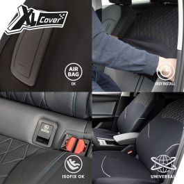 XLCOVER Fundas para Asientos de Coche SUV/Sedán Divisibles para Asientos Delanteros y Traseros