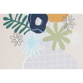 DKD Home Decor Cuadro Decoración Urban Multicolor, Lienzo y Madera de Pino, Diseño Florero, 28x28x1.7 cm, Pack 12 Unidades