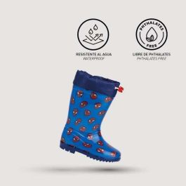 Cerdá t032 Botas de Lluvia de PVC Spiderman Azul para Niños - Calzado Impermeable Infantil Talla 32, Edad 5+