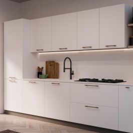 Emuca Lote de 5 tiradores para mueble Riad, L232mm, intereje 192mm, Aluminio, Bronce