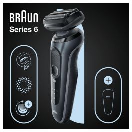 Braun 61-N1000s Afeitadora Eléctrica Serie 6 con Tecnología SensoFlex, Batería de 50 min, Acabado Negro Elegante