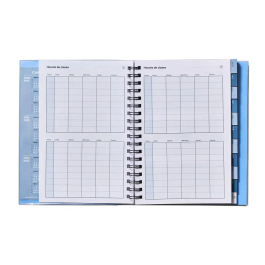 Additio Cuaderno Profesorado D-P Espiral Doble 256 Páginas PVC Colores Surtidos