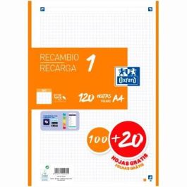 Oxford Recambio Classic 120 Hojas A4 Sueltas 90 gr 5x5 mm 4 Taladros 1 Banda Color Naranja Precio: 4.49999968. SKU: B1AWPYXKHX