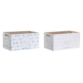 Caja de Almacenaje DKD Home Decor Azul Rosa Madera MDF 36 x 21 x 18 cm (2 Unidades) Precio: 39.58999968. SKU: B1HG45R3RF