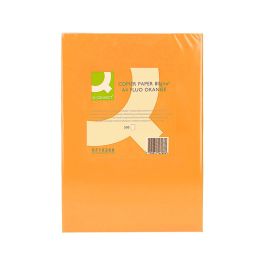 Papel Color Q-Connect Din A4 80 gr Naranja Neon Paquete De 500 Hojas