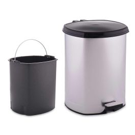 Papelera Plastico Pedal Plateada 6L Berilo 21X26CM (6 Unidades) Precio: 54.49999962. SKU: B1FFMD3DFN