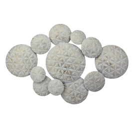 DKD Home Decor Decoración de Pared Glam de Metal Blanco y Dorado 102 x 7 x 74 cm Precio: 57.49999981. SKU: B18LZBKGRT