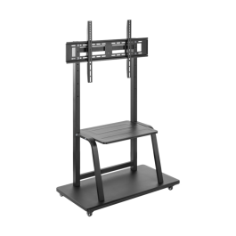Ewent EW1544 Soporte de Suelo Móvil Negro para Pantallas de 37 a 100 Pulgadas (150 kg), Ruedas con Freno, Estante AV y Altura Ajustable Precio: 162.50000041. SKU: B17GH28YHW